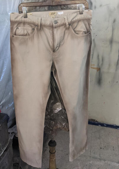 Airbrush on cotton pants