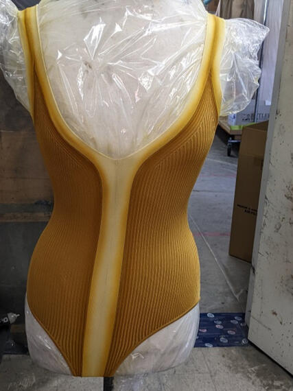 Airbrush on synthetic bodysuit