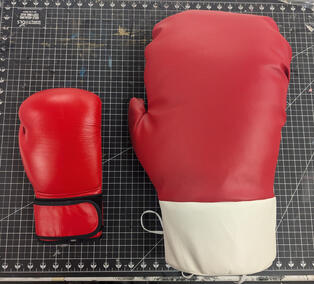 Giant Prop Boxing Gloves Build Back (purchased glove for reference)